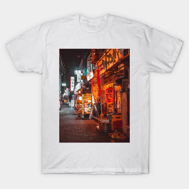 Warmth of Neon Tokyo T-Shirt by HimanshiShah